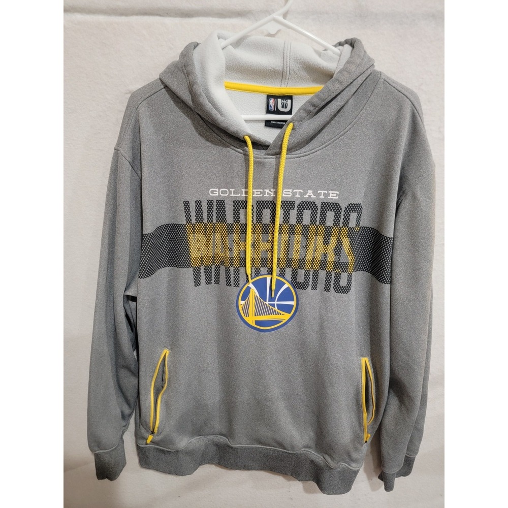 GSW Golden State Warriors NBA UNK Hoodie Gray Yellow XL‎ Flaw Broken Zippers